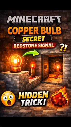 Copper Bulb: Sicret Redstone Signal #shorts