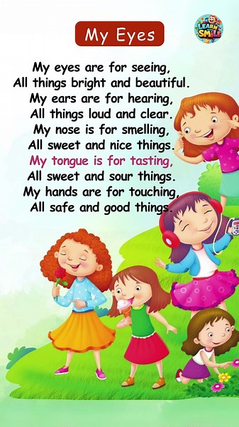 My eyes are for seeing | Kindergarten rhymes | UKG English poems for kids #poems #poem