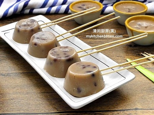 Delicious Red Bean Put Chai Koh (Sweet Rice Pudding)- Red Bean and Rice Recipe - MyKitchen101en.com