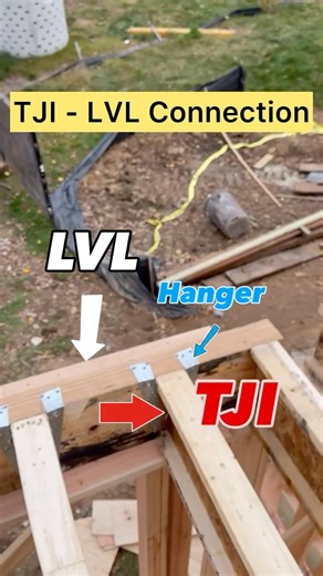 3.1K views · 139 reactions | Framing - TJI / LVL connection. These TJI Floor beams meet a flush LVL Header. We use top mount hangers to connect both. The TJI's are set 12" o/c as per plans. All installs have passed ALL inspections  . . . . #reels #construction #homeimprovement #framing | Pangione Developers | Facebook