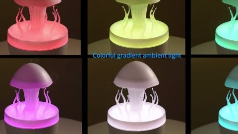 Dynamic Jellyfish Rain Humidifier Diffuser, Mushroom Cloud Rain Humidifier Water Drip, Deep Sea Elf Cool Mist Raindrop Aroma Diffuser with Sound, 7 Color LED Lights
