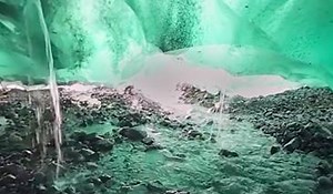 Stressful week at work? Take a tour inside this beautiful 360° glacial cave and relax! 🙏 (via BBC Wild Alaska Live) | BBC Radio Wales