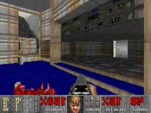 Vanilla Doom (DOSBox - Original DOS Doom) - E1M1 Mirrored!