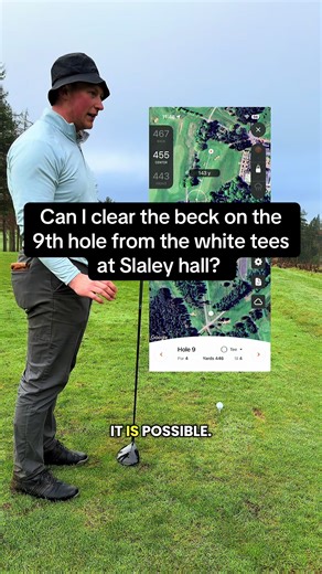 Can I clear the beck on the 9th hole from the white tees at Slaley hall? #longdrive #driver #golf #golfswing #amatuergolf