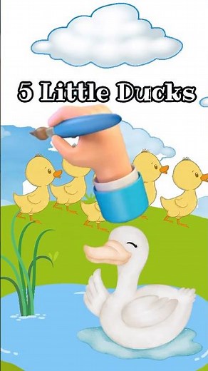 Cute 5 Little Ducks Song for Kids #nurseryrhymes #kidssongs