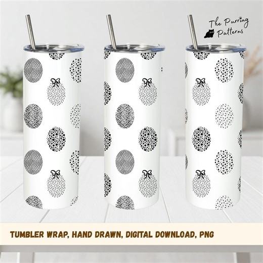 Hand Drawn Easter Egg Tumbler Wrap PNG, Monochrome Pattern Design (digital Download) - Etsy