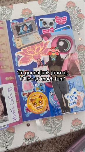 Juube 🪷 on Instagram: "now I consistently collect trash but I don’t consistently journal💀💀 #journal #deco #sticker #lps #3ds #junkjournal #scrapbook #stickers #sanrio #sanx #hellokitty #"