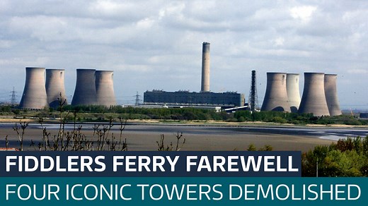 Four cooling towers at Fiddler's Ferry power station demolished - Latest From ITV News