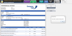 Commercial Invoice Generator Excel Template