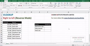VLOOKUP REVERSE MODE :) :) | Excel By Vikal