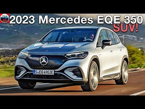 NEW 2023 MERCEDES EQE 350 4MATIC SUV EV - FIRST LOOK & Visual Review (High Tech Silver)