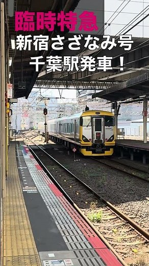 【繁忙期の助っ人‼️part2】e257系臨時特急新宿さざなみ号 千葉駅発車！！#jr東日本 #e257系500番台