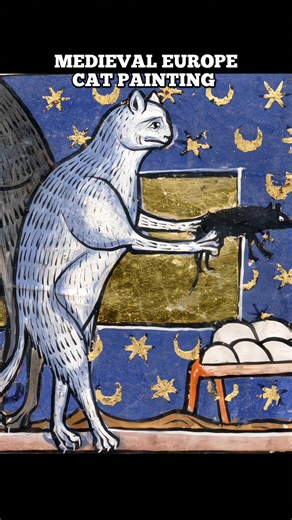 Ancient Egyptian cat paintings vs medieval European ones