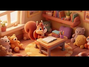 🐿️ Squirrel’s Study Time | Nursery Rhymes & Kids Songs