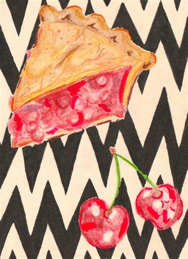 Cherry Pie | Art Prints and Stickers of Various Sizes - Etsy