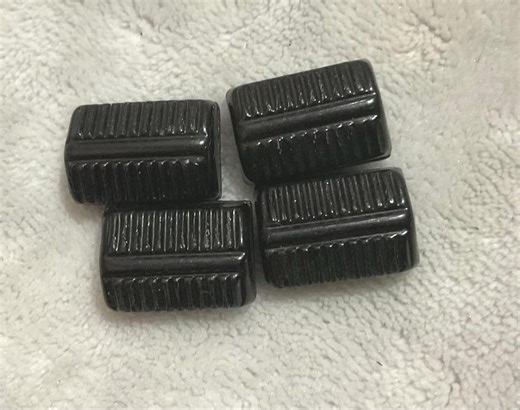 Four Rectangular Black Celluloid Vintage Buttons, Raised, Interesting Pattern. - Etsy