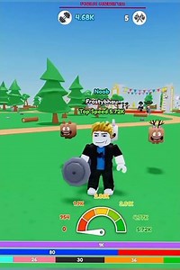 ROBLOX STRONG MAN RACE CLICKER WITH CHOP #shorts #viralshort #shortvideo #frostbitegaming #trending