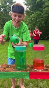 951K views · 5K reactions | "Perfect Water Balloon Game for Summer ☀️ Kids, friends, and family play backyard lawn game with water balloons to fill jars with water. Red team vs green team in diy outdoor party game. Funny blindfolded game to play with family and friends."Part 1  This video was produced by Network Media and Benson Bros | I Win Again - Games | Facebook
