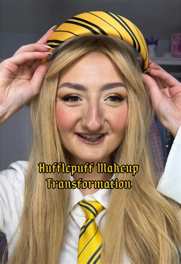 Next up in our Hogwarts series is Hufflepuff 🦡💛 @SHEGLAM @Sigma Beauty @Makeup Revolution @PINKHONEY #hufflepuff #hogwartshouses #harrypottermakeup #makeuptransformations #harrypottertiktok