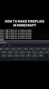How to make fireflies in minecraft #minecraft #tutorial