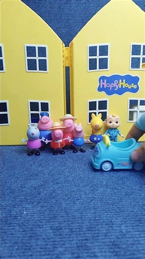 Satisfying with Unboxing Peppa Pig Miniature School Bus Car Transporter Toys ASMR #peppapig #toys
