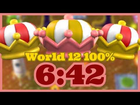 Super Mario 3D World (Switch 2) World Crown 100% RTA Speedrun in 6:42 (WR)