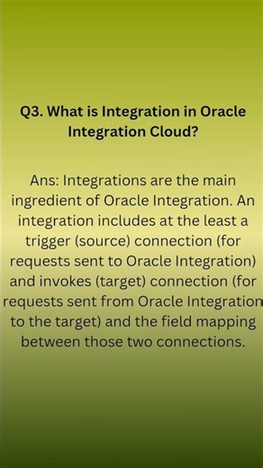 What is Integration in Oracle Integration Cloud? | OIC Interview Q3 💼 #shorts #oic#oracle#interview