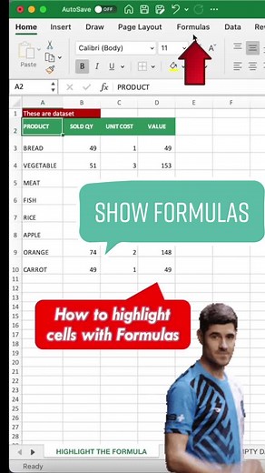 ‏Excel Show Formulas #excel #exceltips #msexcel #tutorial #foryou