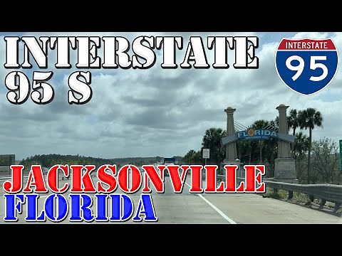 I-95 South - Georgia State Line to Jacksonville - Florida - 4K Highway Drive