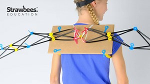 Strawbees inspire learners to be creative, at home or in schools! With our unique connectors and lightweight material, it's possible to build big mechanical constructions 🙏 | Strawbees
