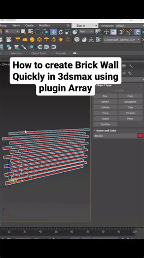 Stop Modeling Brick Walls the Hard Way | 3ds Max Array Method #3dsMax#BrickWall#ArrayTool#3DModeling