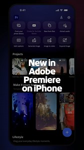Create a YouTube Short right in Premiere on iPhone. Share it as a template. And unlock new fans. | Adobe Video