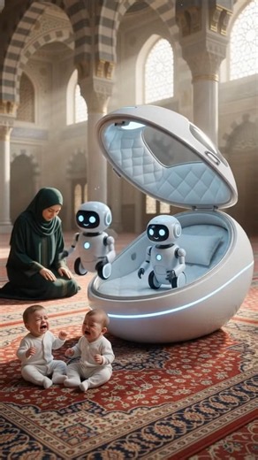 🤖❤️ AI Robots Taking Care of Babies | Amazing Future Technology #Shorts