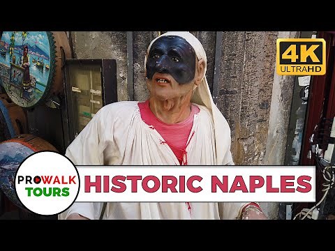 Naples Italy Historic Walking Tour [4K UHD 60fps]