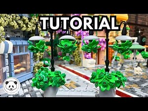 LEGO TUTORIAL: Lush Hanging Basket and Concrete Bench!