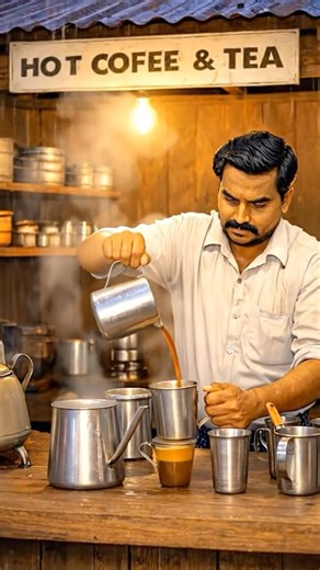 South Indian Filter Coffee Sounds ☕ | Authentic Tumbler Dabara ASMR