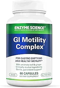 Enzyme Science GI Motility Complex, 60 Capsules – All Natural Digestive Enzyme Support – Gut Health Supplement– Supports Gastrointestinal Motility and Transport – Aids Small Bowel and Stomach