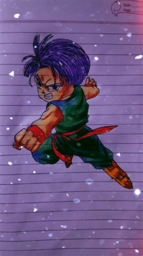 Kid Trunks Drawing || Dragon Ball Z Fans | #shorts #ytshorts #goku #gohan #fypシ゚viral #art