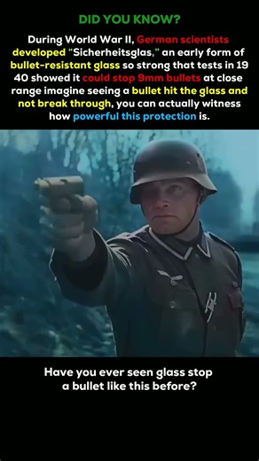 This WWII Glass Could Stop Bullets 😳 You Won’t Believe It! #shorts