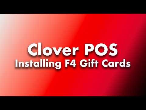 Clover POS - Installing F4 Gift Cards