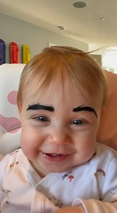 1.7M views · 59K reactions | the giant baby eyebrow prank  | Kristen Hanby | Facebook