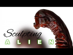 Sculpting Alien (1979) Chestburster - Polymer Clay Airbrush Paint