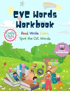 CVC Words Workbook - Etsy UK
