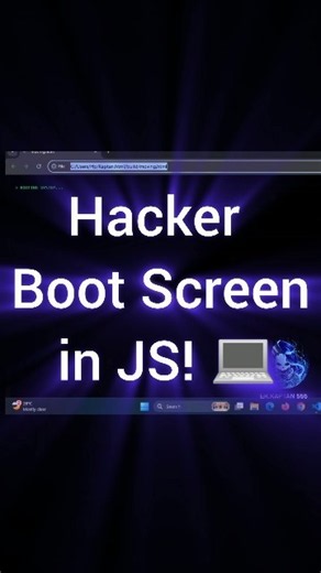 I Coded a Hacker Booting Screen in JS! 💻 | #shorts #coding