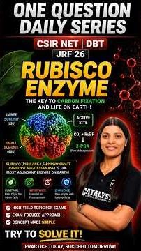 One Question Daily 🔥 RuBisCO Advanced | CSIR NET & DBT JRF 2026