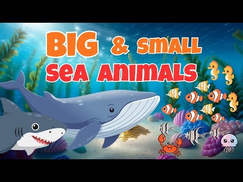 Big & Small Sea Animals for Kids 🐋🐠 | Fun Ocean Learning
