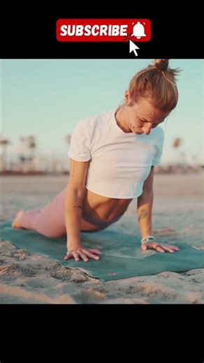 SPORTY BEACH YOGA FLOW! This Is How Yoga Beautifies! LIKE! #shorts