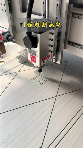Upgraded CNC keyhole machine #engraving line #aluminum wood door #factory shooting