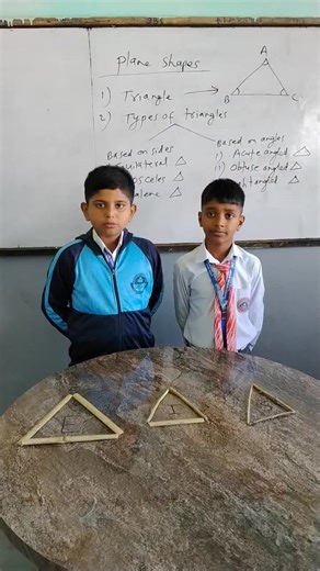 Sanjay Sharma on Instagram: "Practical description of Triangle and it's types by Class 5 students 😊 #fyp #learning #learningisfun 😀😀 Mahendra Memorial Academy 🙏"