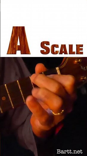 Learn A scale on ukulele. Play, strum & pick with this tutorial & Bartt.net
